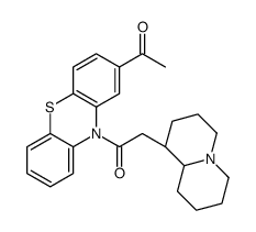 2-[(1S,9aR)-2,3,4,6,7,8,9,9a-octahydro-1H-quinolizin-1-yl]-1-(2-acetylphenothiazin-10-yl)ethanone结构式