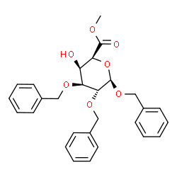 Benzyl 2-O,3-O-dibenzyl-6-oxo-6-O-methyl-β-D-galactopyranoside Structure