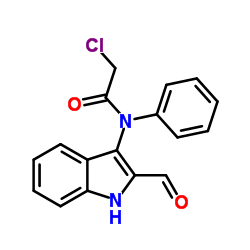 2-Chloro-N-(2-formyl-1H-indol-3-yl)-N-phenylacetamide Structure