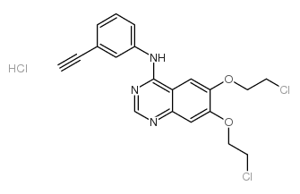 [6,7-Bis(2-chloroethoxy)-quinazolin-4-yl]-(3-ethynylphenyl)amine Hydrochloride结构式