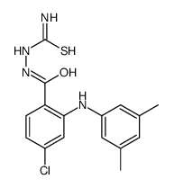 Benzoic acid, 4-chloro-2-((3,5-dimethylphenyl)amino)-, 2-(aminothioxom ethyl)hydrazide structure