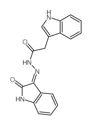 1H-Indole-3-aceticacid, 2-(1,2-dihydro-2-oxo-3H-indol-3-ylidene)hydrazide Structure