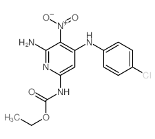 Carbamic acid,[6-amino-4-[(4-chlorophenyl)amino]-5-nitro-2-pyridinyl]-, ethyl ester (9CI)结构式