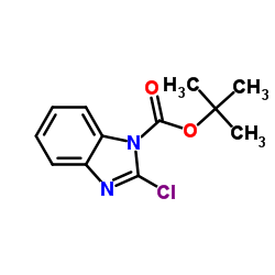 tert-Butyl 2-chloro-1H-benzo[d]imidazole-1-carboxylate Structure