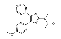 N-[4-(4-methoxyphenyl)-5-(4-pyridyl)-1,3-thiazol-2-yl]-N-methylacetamide Structure