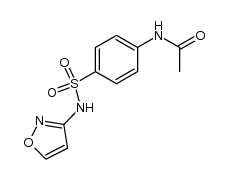 N-(4-(N-isoxazol-3-ylsulfamoyl)phenyl)acetamide结构式