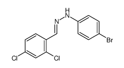 4-bromo-N-[(E)-(2,4-dichlorophenyl)methylideneamino]aniline结构式