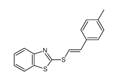 1-(benzothiazol-2-ylthio)-2-(4-methylphenyl)ethene Structure