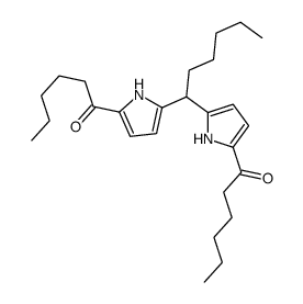 1-[5-[1-(5-hexanoyl-1H-pyrrol-2-yl)hexyl]-1H-pyrrol-2-yl]hexan-1-one Structure