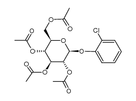 o-Chlorophenyl 2,3,4,6-tetra-O-acetyl-β-D-glucopyranoside结构式