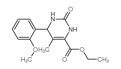 4-Pyrimidinecarboxylicacid,1,2,3,6-tetrahydro-6-(2-methoxyphenyl)-5-methyl-2-oxo-,ethylester(9CI)结构式