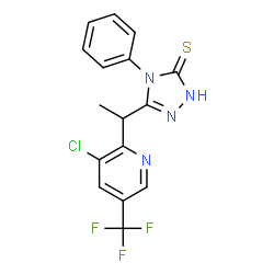 5-(1-[3-CHLORO-5-(TRIFLUOROMETHYL)-2-PYRIDINYL]ETHYL)-4-PHENYL-4H-1,2,4-TRIAZOL-3-YLHYDROSULFIDE Structure