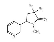 2-Pyrrolidinone,3,3-dibromo-1-methyl-5-(3-pyridinyl)-结构式