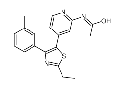 N-[4-[2-ethyl-4-(3-methylphenyl)-1,3-thiazol-5-yl]pyridin-2-yl]acetamide Structure