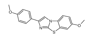 7-METHOXY-2-(4-METHOXYPHENYL)IMIDAZO[2,1-B]BENZOTHIAZOLE结构式