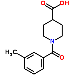 1-(3-Methylbenzoyl)-4-piperidinecarboxylic acid结构式