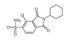 4-chloro-2-cyclohexyl-2,3-dihydro-1,3-dioxo-1H-isoindole-5-sulphonamide structure