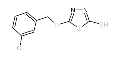 5-(3-氯苯甲基硫代)-2-巯基-1,3,4-噻二唑结构式