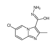 Imidazo[1,2-a]pyridine-3-carboxylic acid, 6-chloro-2-methyl-, hydrazide (9CI)结构式