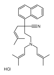 2-[2-[bis(3-methylbut-2-enyl)amino]ethyl]-5-methyl-2-naphthalen-1-ylhex-4-enenitrile,hydrochloride结构式