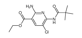 ethyl 2-amino-5-chloro-6-[(2,2-dimethylpropanoyl)amino]nicotinate Structure