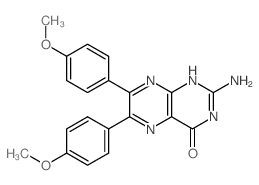 2-amino-6,7-bis(4-methoxyphenyl)-1H-pteridin-4-one Structure