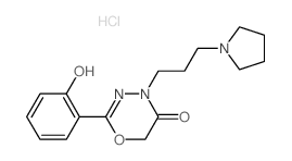 2-(2-Hydroxyphenyl)-4-(3-(1-pyrrolidinyl)propyl)-4H-1,3,4-oxadiazin-5(6H)-one structure