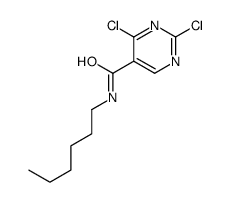 2,4-dichloro-N-hexylpyrimidine-5-carboxamide结构式