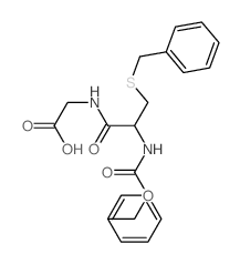 2-[(3-benzylsulfanyl-2-phenylmethoxycarbonylamino-propanoyl)amino]acetic acid Structure