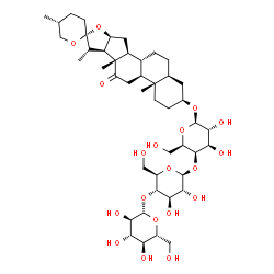 (25R)-3β-[[4-O-(4-O-β-D-Glucopyranosyl-β-D-glucopyranosyl)-β-D-galactopyranosyl]oxy]-5α-spirostan-12-one Structure