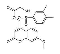 (7-methoxy-2-oxochromen-4-yl)methyl 2-[(3,4-dimethylphenyl)sulfonylamino]acetate结构式