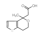 (4-甲基-6,7-二氢-4H-噻吩并[3,2-c]吡喃-4-基)乙酸结构式