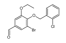 3-bromo-4-[(2-chlorophenyl)methoxy]-5-ethoxybenzaldehyde结构式