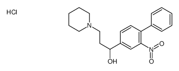 alpha-(2-Nitro-4-biphenylyl)-1-piperidinepropanol hydrochloride结构式