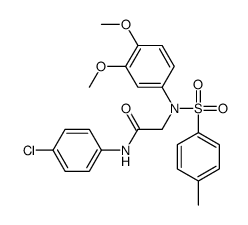 N-(4-chlorophenyl)-2-(3,4-dimethoxy-N-(4-methylphenyl)sulfonylanilino)acetamide结构式