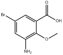 3-Amino-5-bromo-2-methoxybenzoicacid结构式