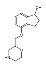 4-morpholin-2-ylmethoxy-indan-1-ol结构式