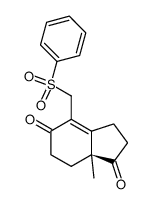 (7aS)-2,3,7,7a-Tetrahydro-7a-methyl-4-<(phenylsulfonyl)methyl>-1H-inden-1,5(6H)-dion Structure