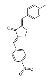 2-[1-(4-Nitro-phenyl)-meth-(Z)-ylidene]-5-[1-p-tolyl-meth-(Z)-ylidene]-cyclopentanone Structure