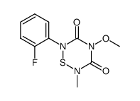 2-(2-fluorophenyl)-4-methoxy-6-methyl-3,5-dioxo-1,2,4,6-thiatriazine结构式