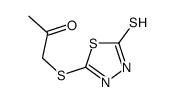 1-[(2-sulfanylidene-3H-1,3,4-thiadiazol-5-yl)sulfanyl]propan-2-one结构式