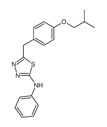 [5-(4-Isobutoxy-benzyl)-[1,3,4]thiadiazol-2-yl]-phenyl-amine Structure