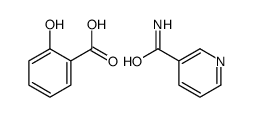 2-hydroxybenzoic acid,pyridine-3-carboxamide结构式