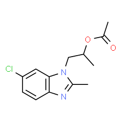 1-(6-Chloro-2-methyl-1H-benzimidazol-1-yl)-2-propanol acetate结构式