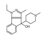 1,4-Dihydro-1-ethyl-3-methyl-4-(1-methyl-4-piperidyl)indeno[1,2-c]pyrazol-4-ol结构式