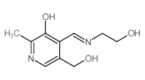 3-Pyridinemethanol,5-hydroxy-4-[[(2-hydroxyethyl)imino]methyl]-6-methyl- Structure