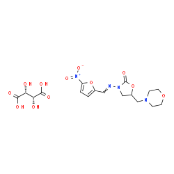 5-(morpholinomethyl)-3-[(5-nitrofurfurylidene)amino]oxazolidin-2-one [R-(R*,R*)]-tartrate结构式