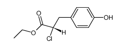 ethyl 2-chloro-3-(4-hydroxyphenyl)propionate Structure