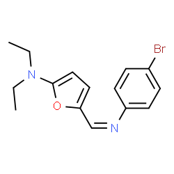 2-Furanamine,5-[[(4-bromophenyl)imino]methyl]-N,N-diethyl- Structure