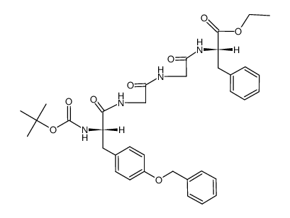 Boc-Tyr(Bzl)-Gly-Gly-Phe-OEt结构式